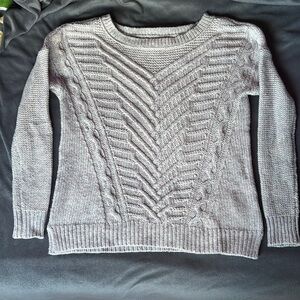 American Eagle Outfitters grey-light purple sweater, size Medium